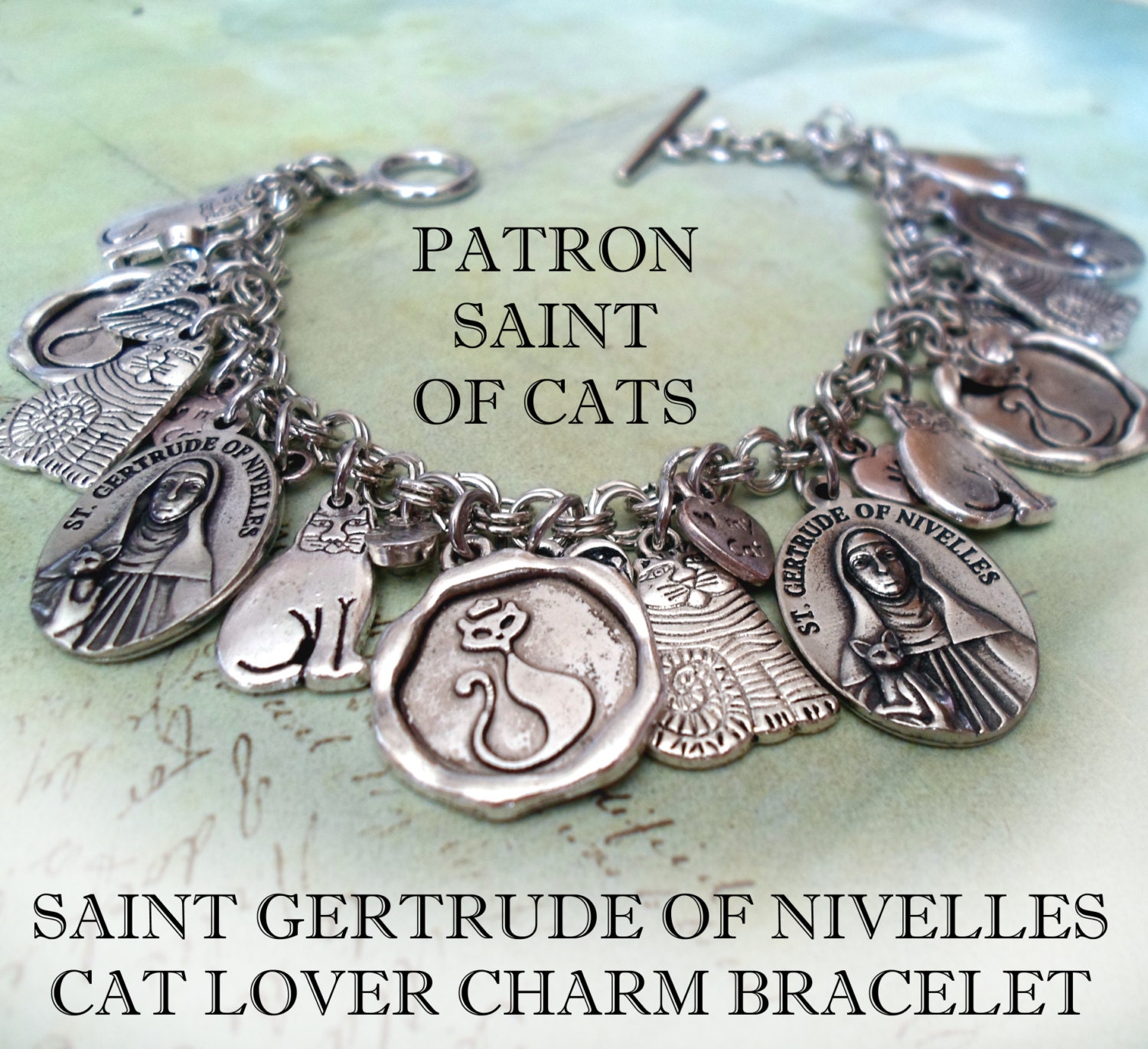 Patron Saint of Cats Stunning Cat Charm by FindYourFeeling ...
