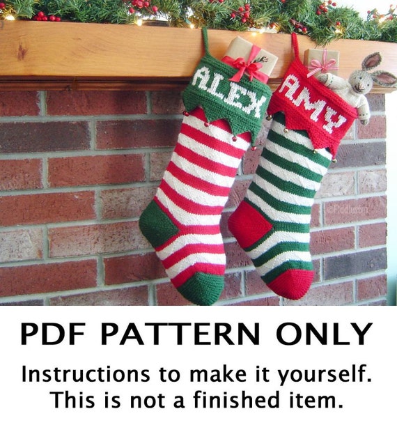 Knitting Pattern Christmas Stocking Knitting Pattern First