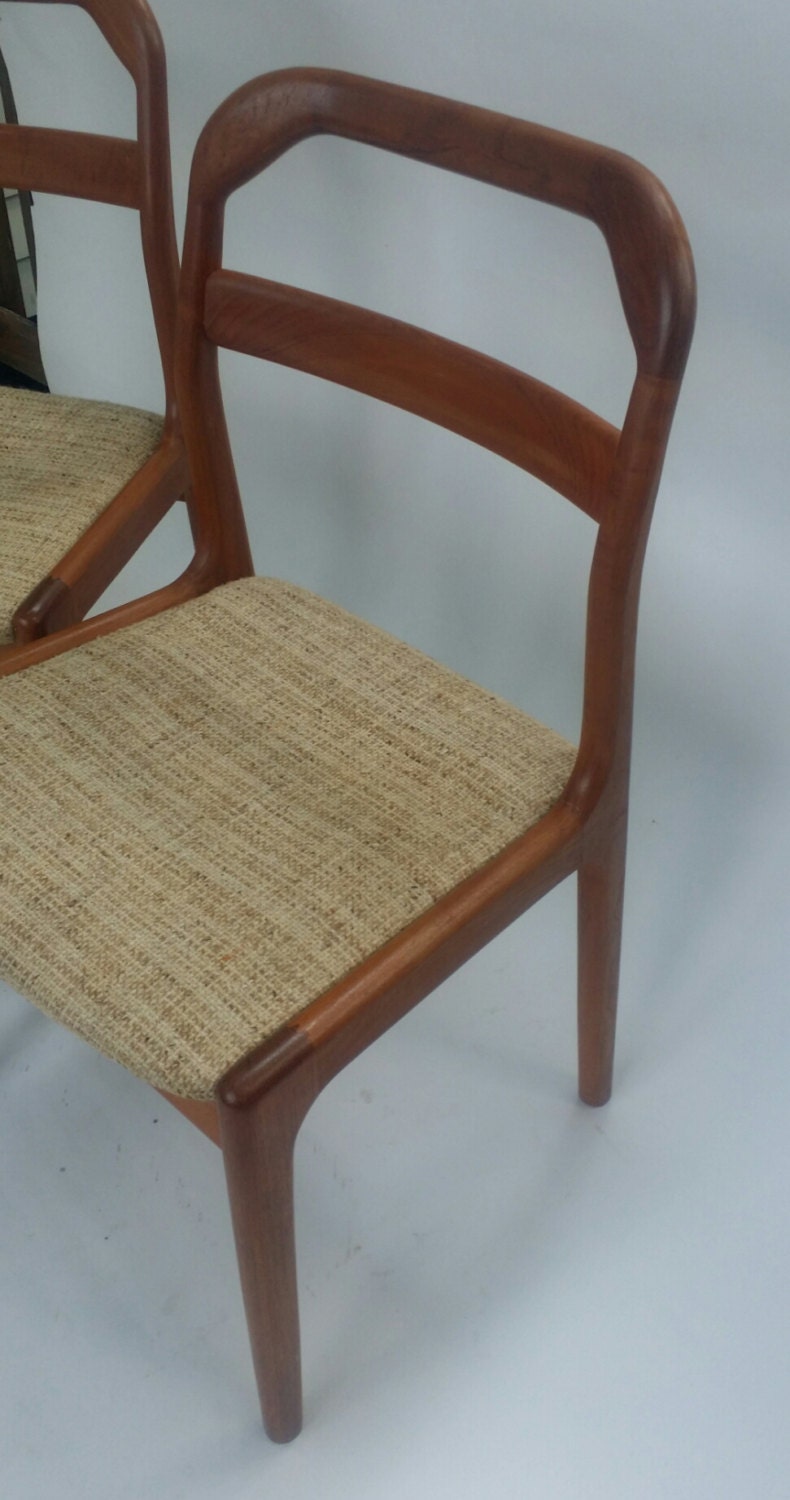 Mid Century Teak Danish Chairs Pair/ Denmark Haute Juice