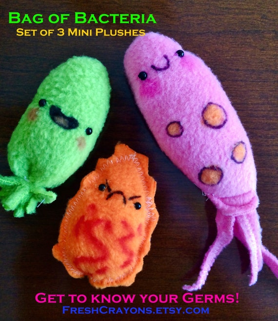 mini microbe stuffed animals