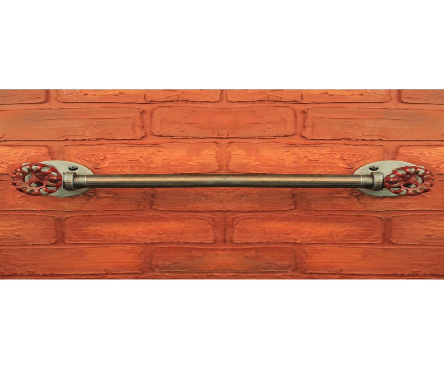 Towel Bar 24 Industrial Pipe Steampunk Bathroom by HanorManor