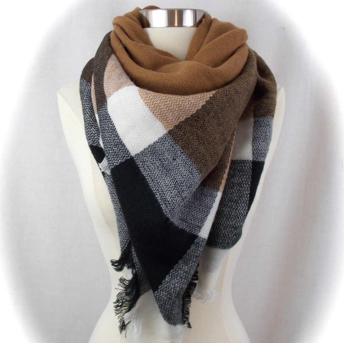 oversized blanket scarf/blanket scarf/tartan scarf