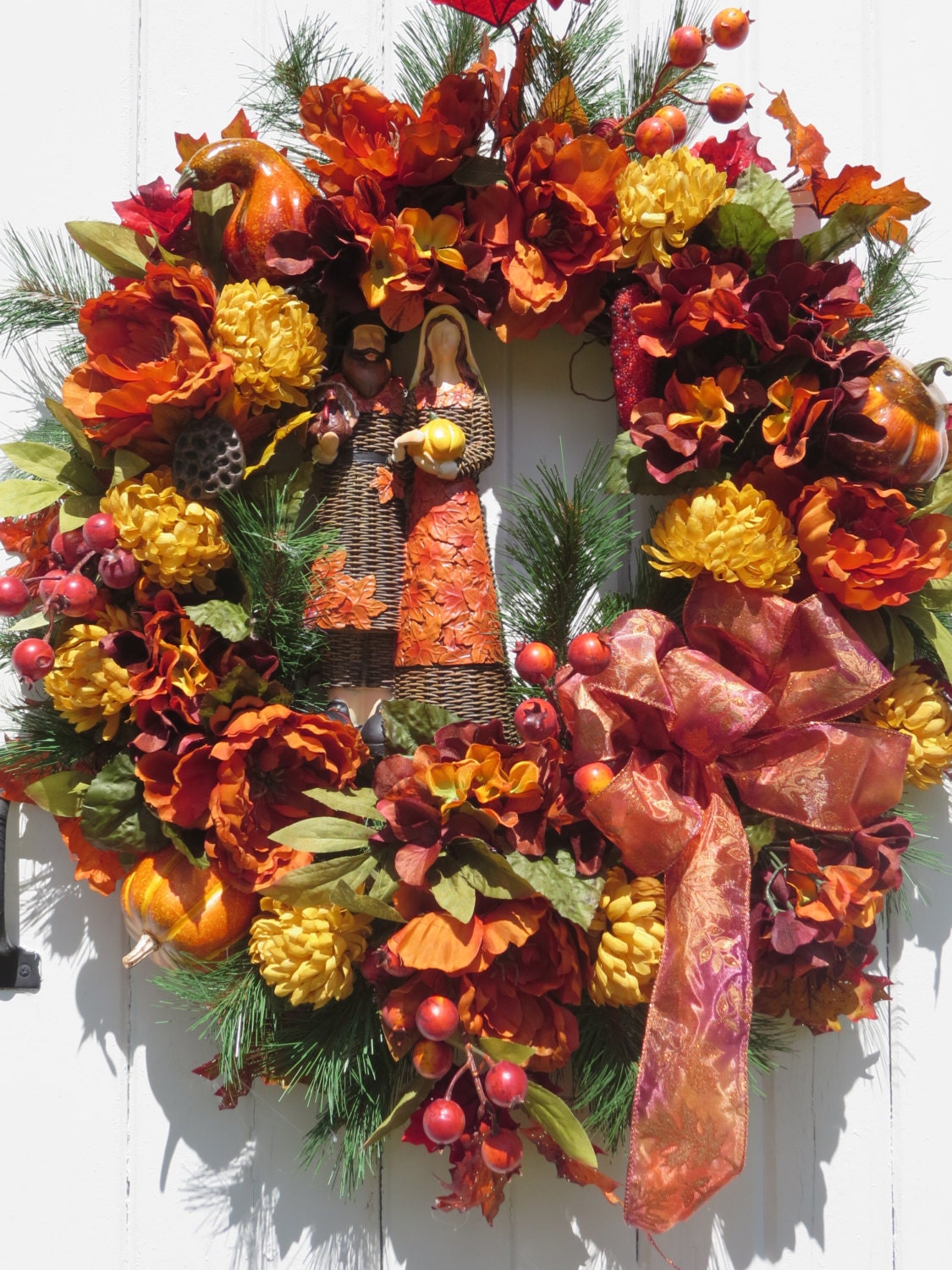 How To Make Thanksgiving Door Wreaths / 16 Whimsical Handmade