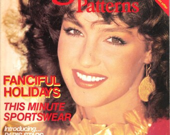 Vintage 1981 VOGUE Patterns Magazine November December 1981 Fanciful Holidays, Sportswear, Sweaters, Evening Wear, Maternity and More