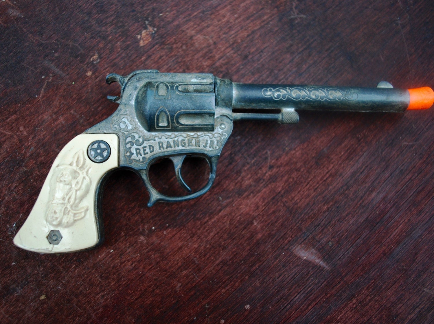 Toy Red Ranger Jr. Cap Gun and Holster