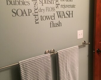 Bathroom Sign Decal bathroom decal | etsy Bathroom Sign Decal bathroom decal | etsy