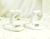 2 Antique French Limoges Ceramic Hook / French Country Decor / Country Cottage Chic / Chateau Chic / Retro Vintage/ Shabby Chic / Interior