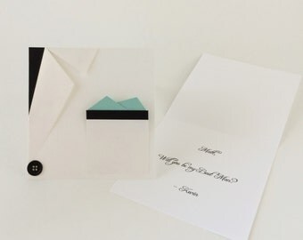 Mens Suit Card, Will You Be My Best Man, Asking Groomsmen Invitation, Wedding Party Invites, Fathers Day card, Retirement Card