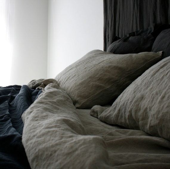 Linen bed sheets Full Queen and King size set. French by