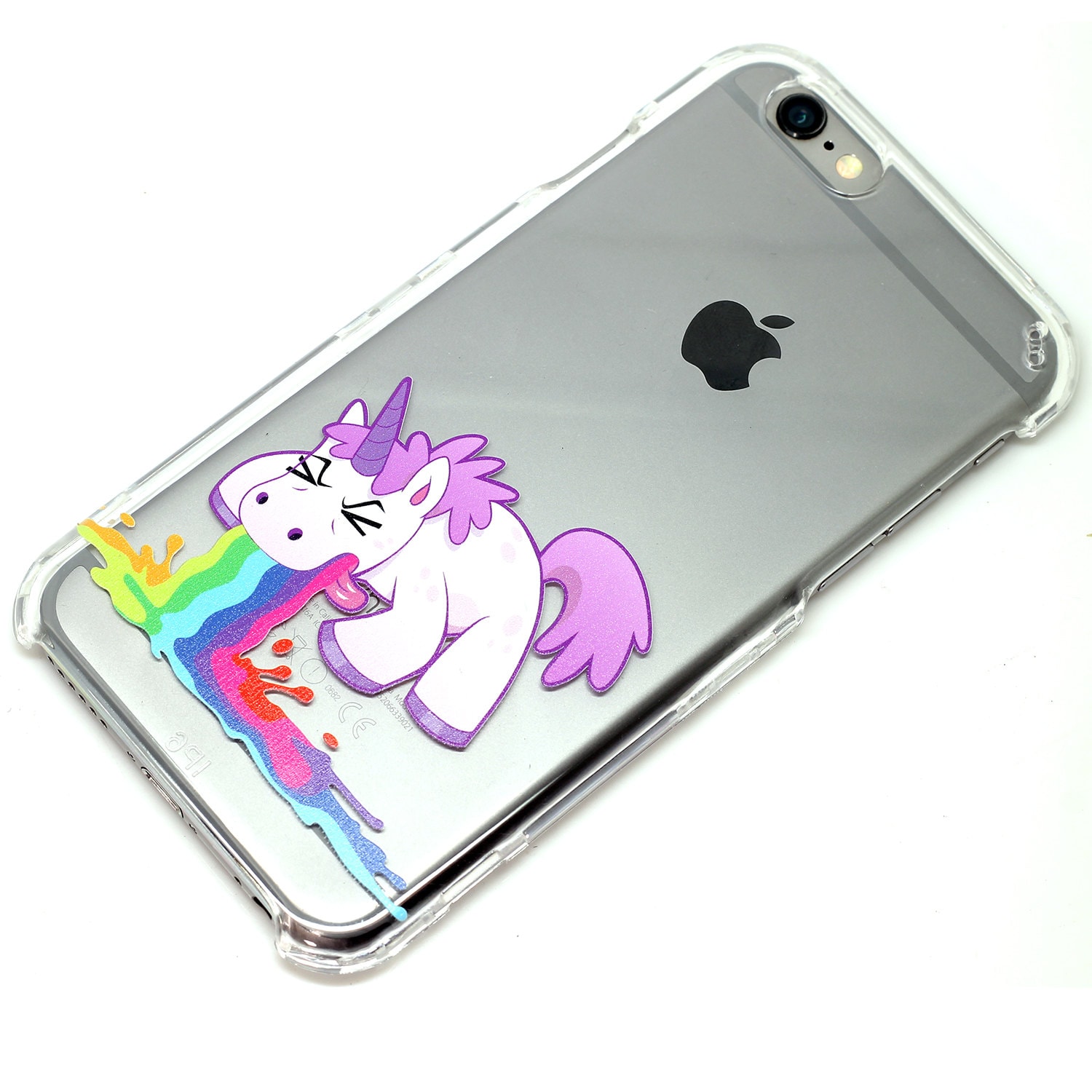 Unicorn Barf Throw Up Clear Phone Case iPhone 6 7 SE 6