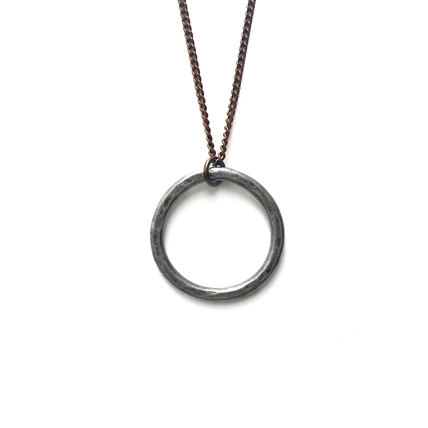 Good Karma Necklace Pewter Circle Necklace Men's