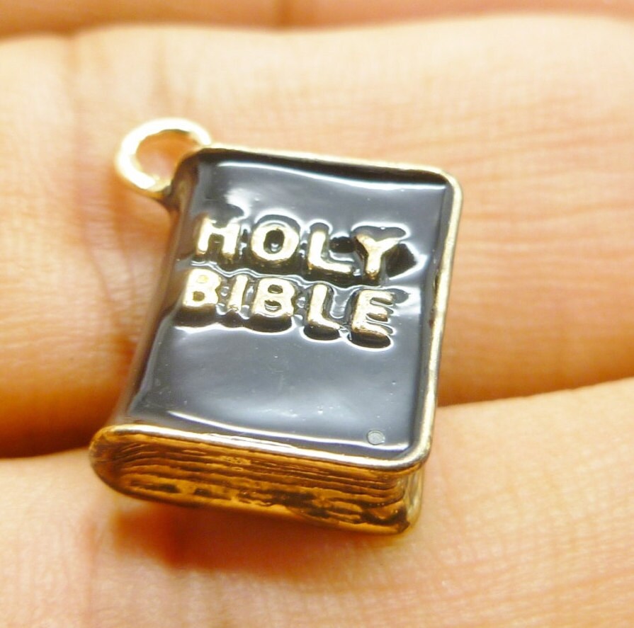 4 Christian charms Holy Bible Message by TrendJewelryFindings