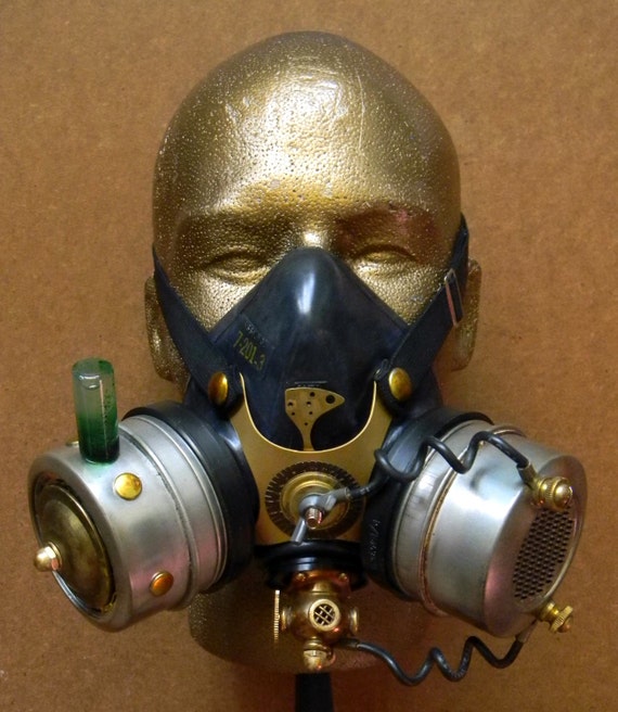 Amazing Steampunk Upcycled Vintage Respirator Gas Mask - Originally Mfg. MSA Comfo - Custom Steampunk Modified For Cosplay by CuriosityShopper steampunk buy now online
