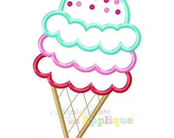 Ice Cream Cone 2 Machine Embroidery Design