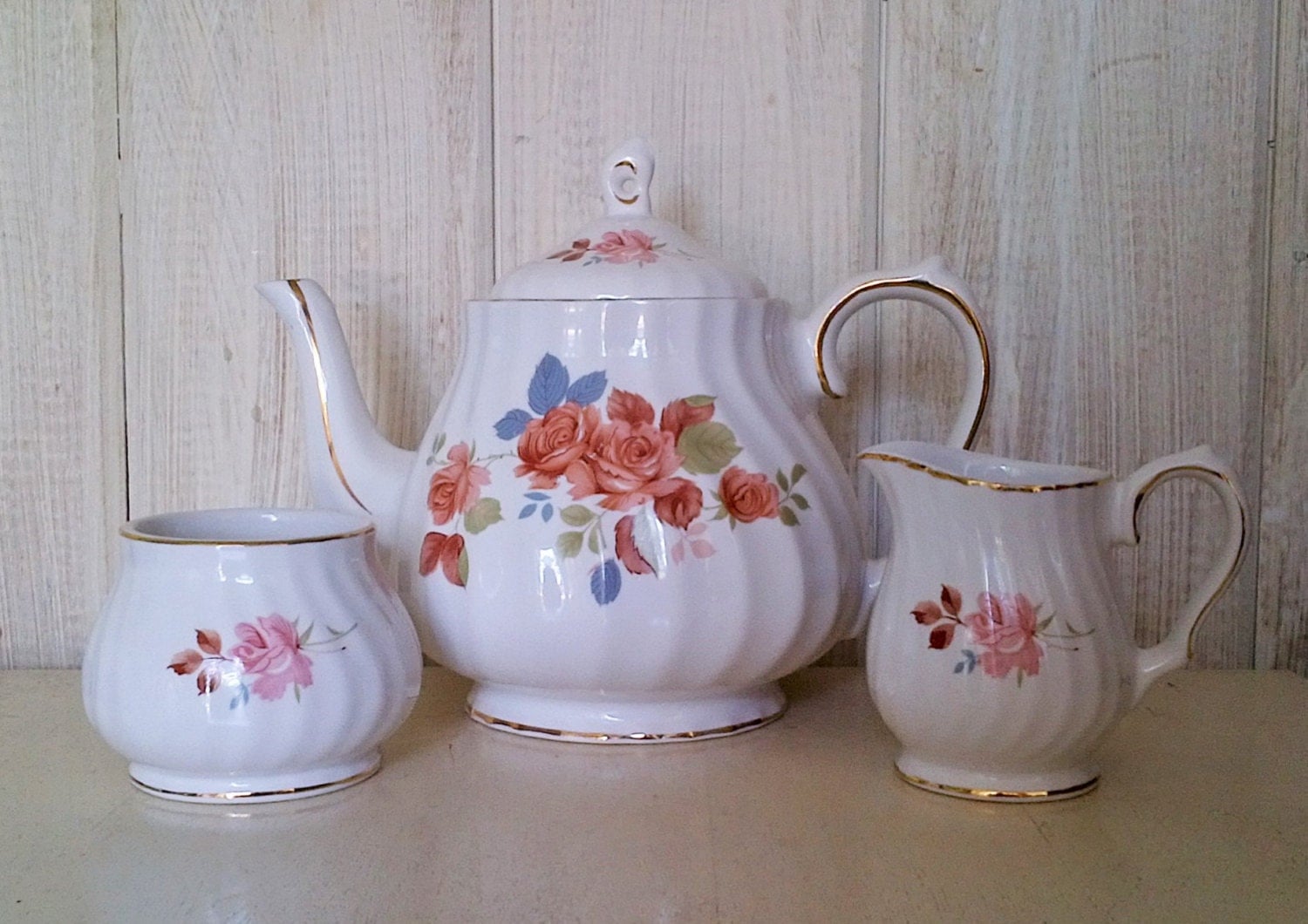 Windsor Sadler Fine Porcelain Three Piece Tea Set Teapot