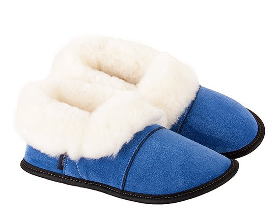 suede and sheepskin slippers
