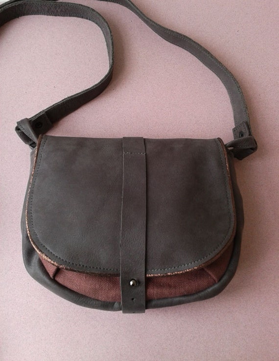 Leather bag small hobo bag crossbody bag by SarahRossetTexier