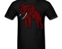 LuLu BeBe Girls White Tee Shirt - Sparkle Sequins - Alabama Crimson Tide Elephant main image 0
