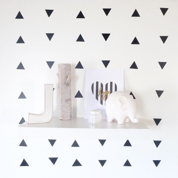 Triangle wall decals black/gray