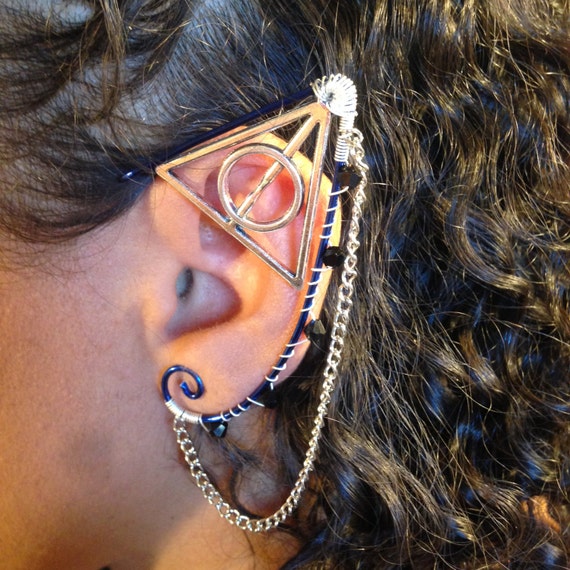 Items similar to Harry Potter Deathly Hallows Elf Ear Cuff Fantasy Ear