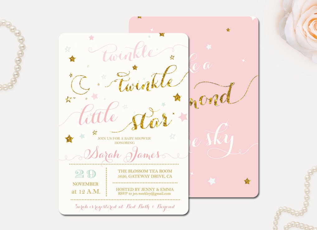 It's just an image of Stupendous Free Printable Twinkle Twinkle Little Star Baby Shower Invitations It's just an image of Stupendous Free Printable Twinkle Twinkle Little Star Baby Shower Invitations