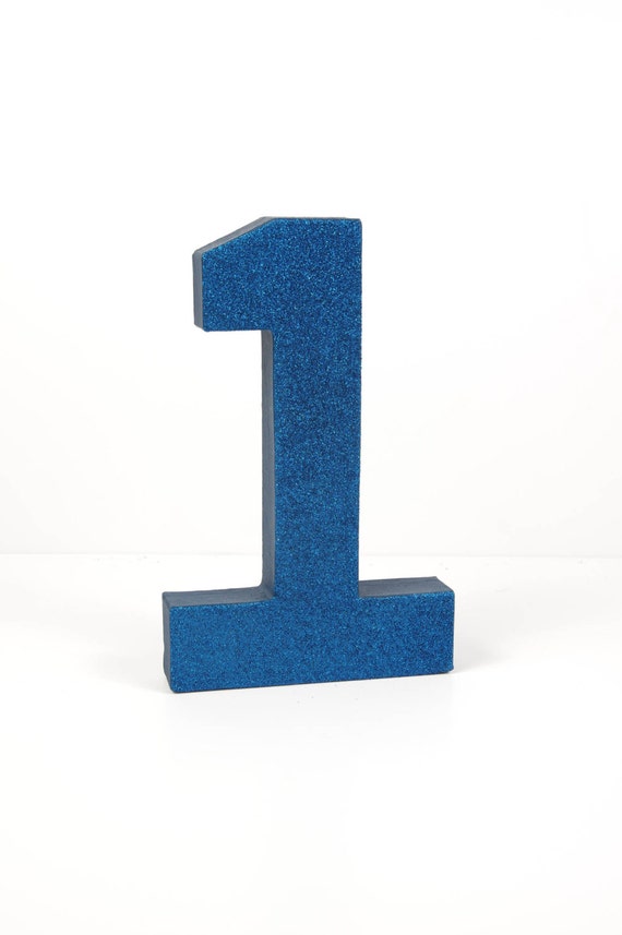 ready to ship navy blue glitter number 1 first birthday