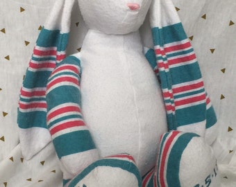 Baby Receiving Blanket or Hospital Blanket Plush Bunny