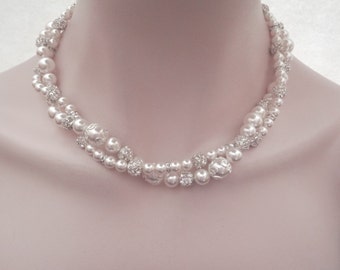 Victorian Bridal Necklace Vintage Necklace Swarovski Crystals