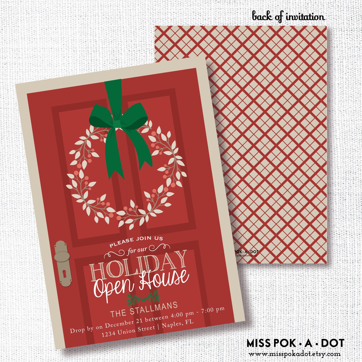 Christmas Open House Invitations Printable 9