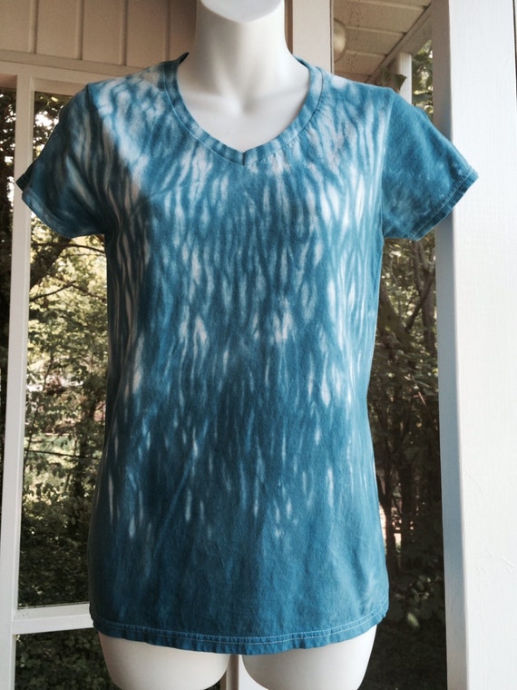 light blue v neck tee