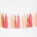 Coral Pink, Peach, and Gold Tassel Garland - Peach Party Decor, Peach Birthday, Coral Tassel Garland, Peach Baby Shower Peach Nursery Decor