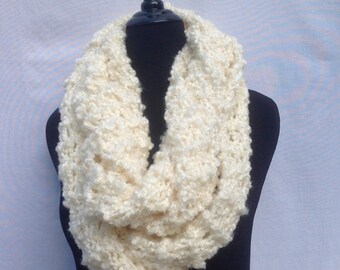 Super Soft Infinity Scarf in Creamy Off White
