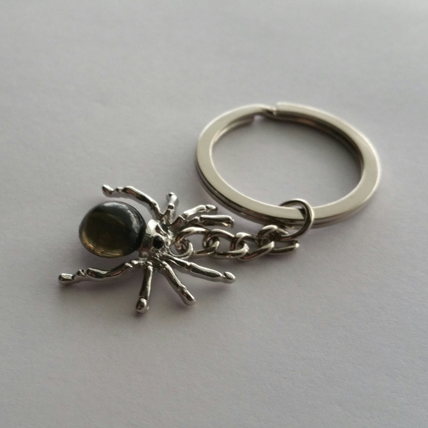 Spider Keychain Jeweled Spider Keychain Arachnid Keychain
