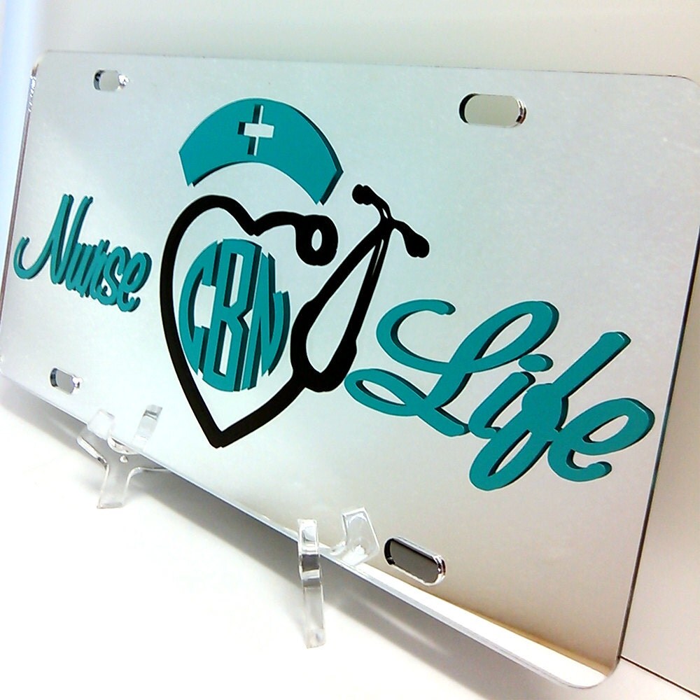 Nursing License Plate for Nurses. Nurse Life Cute and trendy
