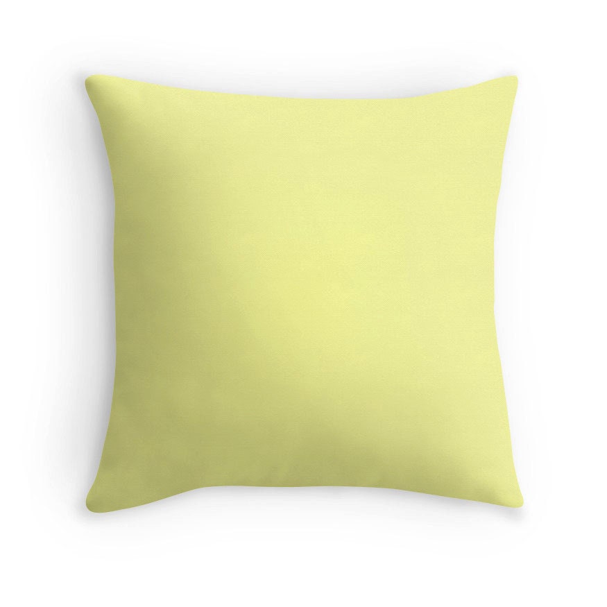Pale Yellow Pillow Yellow Throw Pillow by sevenonesixdesigns