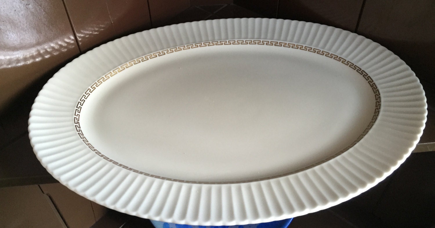 LENOX CRETAN 0316 PATTERN China Oval Platter Haute Juice