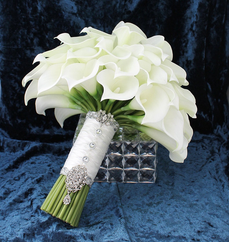 Calla Lily Bouquet Bridal Accessory Creamy White Mini Calla