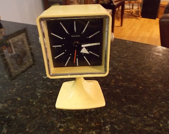 Vintage Bulova Alarm Clock Mid Century Retro Look