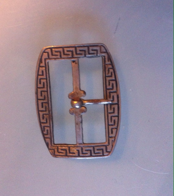 Beautiful silver metal small belt / craft buckle antique