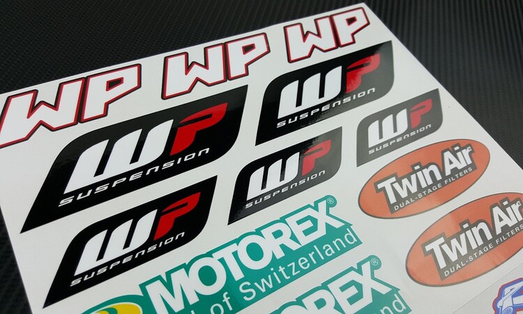 KTM WP Motorex Sponsors decals set 9x12 in. by MADMOTOGraphics