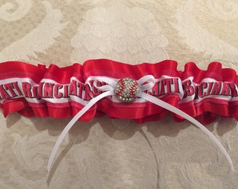 Cincinnati Reds baseball wedding garter