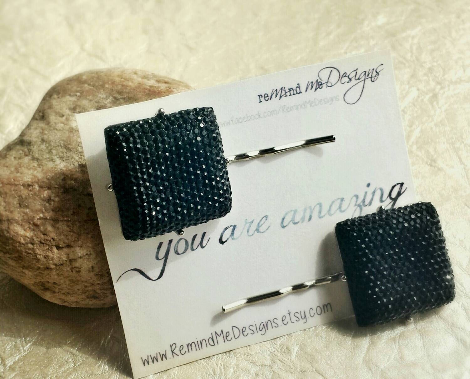 Sparkly Pair of Hair Pins from RePurposed Jewelry Square