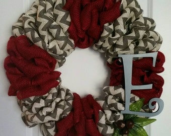 Ohio State Buckeyes Wreath - Decorative Burlap Wreath