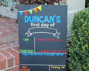First Day of School Chalkboard Sign PreOrder SALE - shipped August 1st!