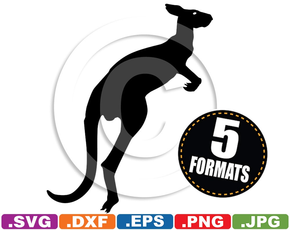 Download Kangaroo Silhouette Clip Art svg & dxf cutting files for