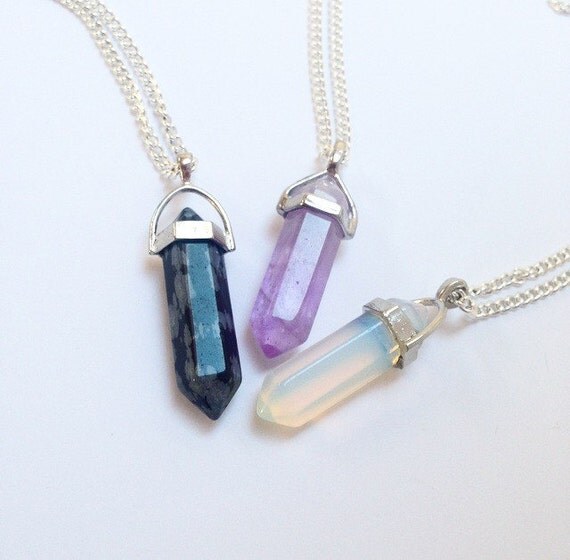 Crystal necklace crystal choker crystal quartz necklace on
