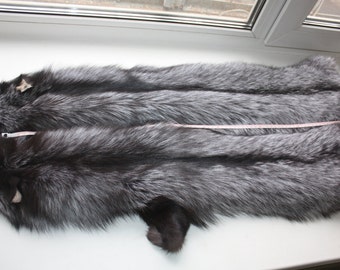 Silver fox pelt 27" / 70 cm