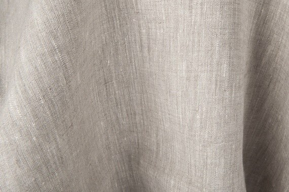 Natural flax European linen fabric Gray linen fabric by the