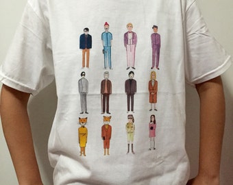 Wes Anderson movie characters collection - Unisex T-Shirt