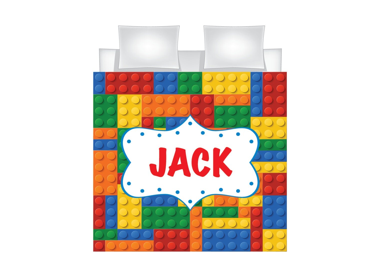 Personalized Lego Bedding for Kids Lego Duvet for Boys